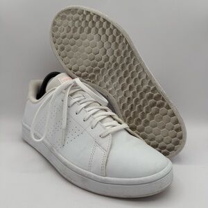 Women’s Adidas Advantage Base Sneakers Shoes White Glow Pink ART EE7510 Size 10‎